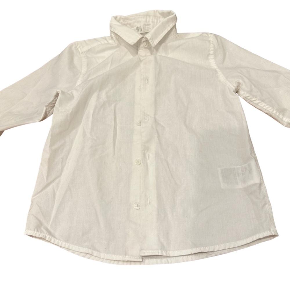 H&M boys button-down white classic shirt